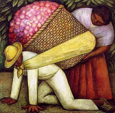 Image result for The Flower Carrier (Include) Painting by Diego Rivera